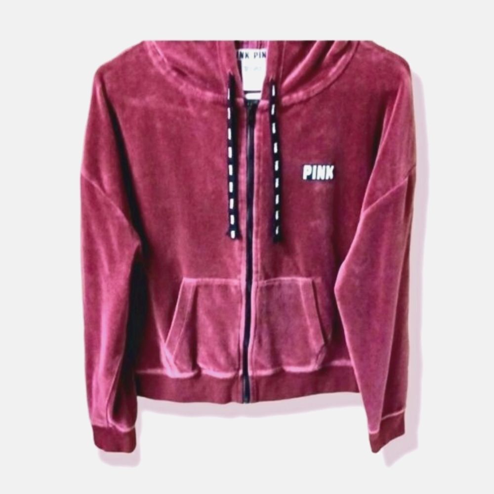 PINK VICTORIA SECRET Velour Light Weight Warm Jacket. - Picture 2 of 11